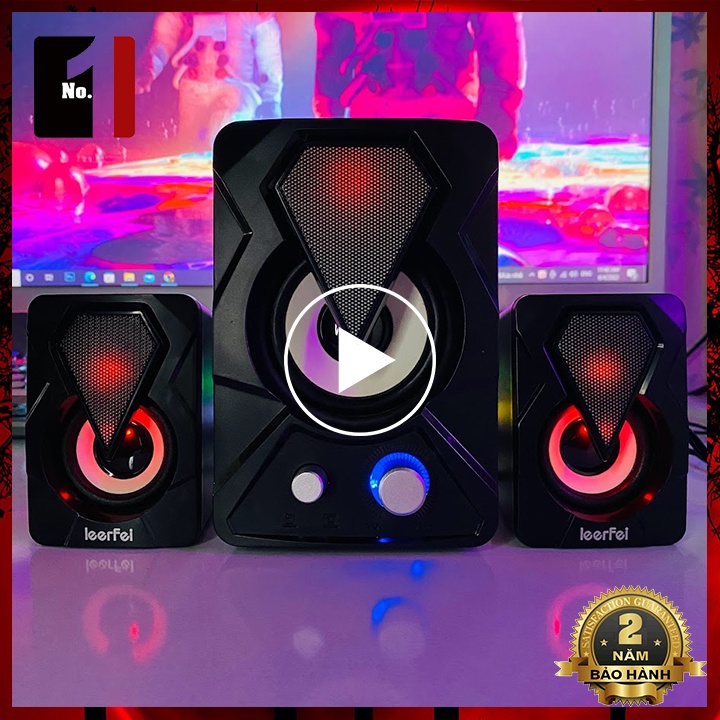Loa Máy Tính Bluetooth Mini Để Bàn 2.1 Led RGB YST-1307 Loa Vi Tính Laptop Gaming Âm Thanh Hay Bass Lớn Có Dây