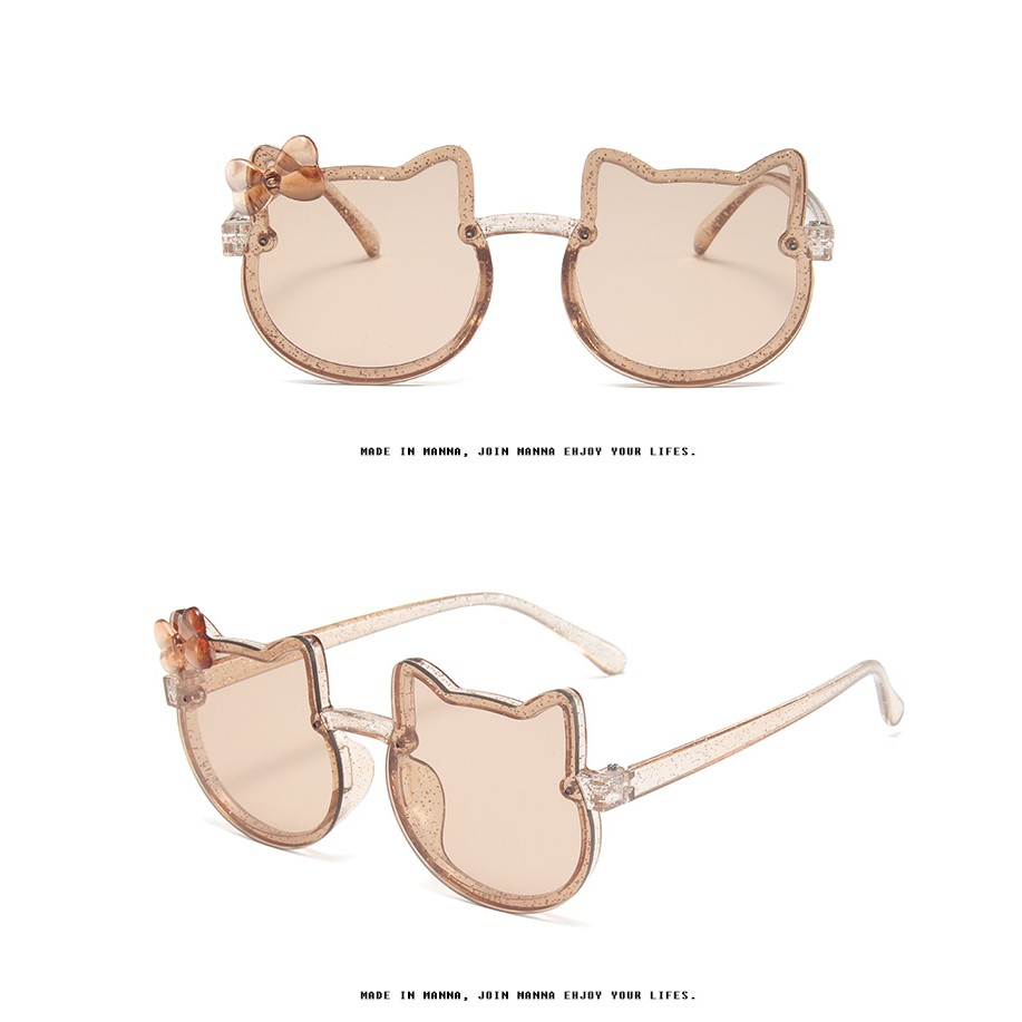 Kính mát chống tia UV400 hình mèo dễ thương cho bé