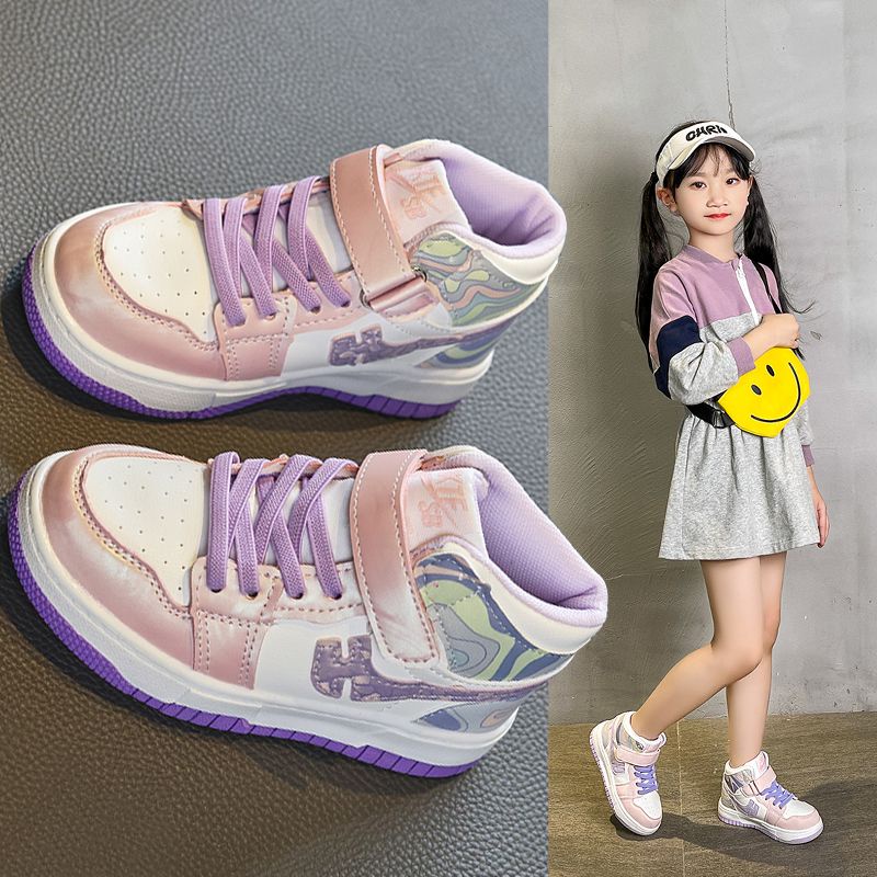 Giày Jordan Trẻ Em,Giày Sneaker Cho Bé,Giày Thể Thao Cổ Cao Ôm Chân Phong Cách Sành Điệu Cho Bé Gái Từ 2-12 Tuổi