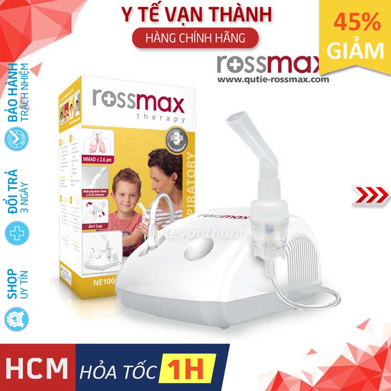 ✅ [CHÍNH HÃNG] Máy Xông Khí Dung Mũi Họng- Rossmax NE100, (Rosmax) -VT0769