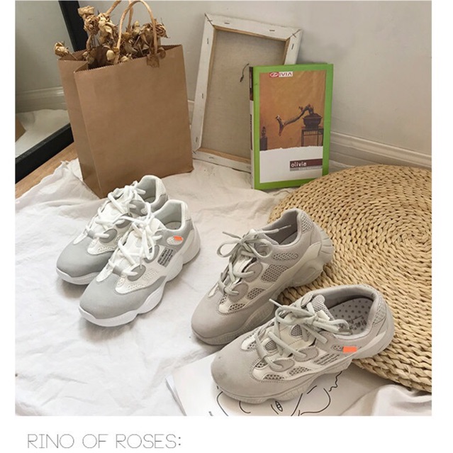 Giầy Sneaker Ulzzang thể thao pha da lộn siêu nhẹ phong cách Hàn Quốc | BigBuy360 - bigbuy360.vn