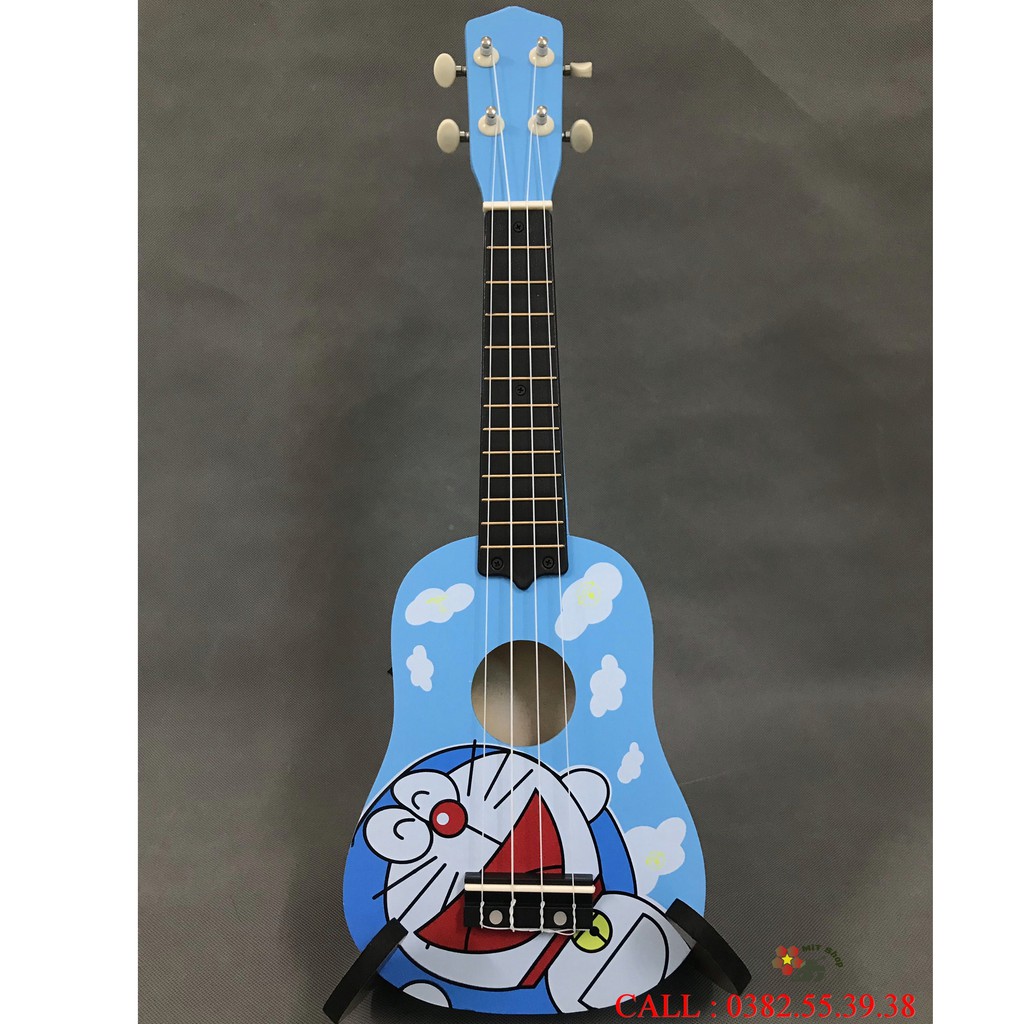 ĐÀN UKULELE SOPRANO XANH HÌNH DOREMON CÁ TÍNH