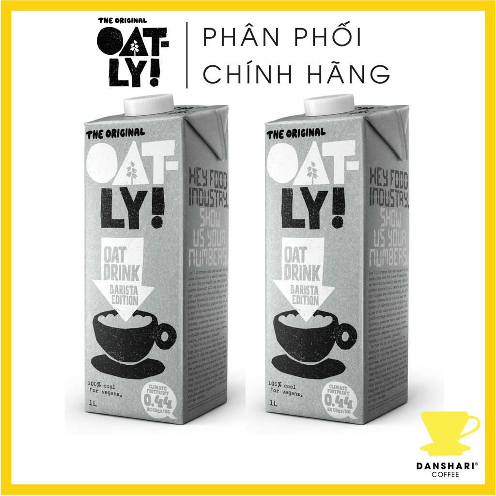 - Sữa Yến Mạch Oatly Oat Milk Barista Edition nhập khẩu từ Thụy Điển ( 2 x 1L )