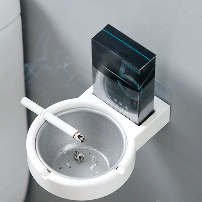 Gạt tàn thuốc gắn tường bằng thép không gỉ tiện lợi