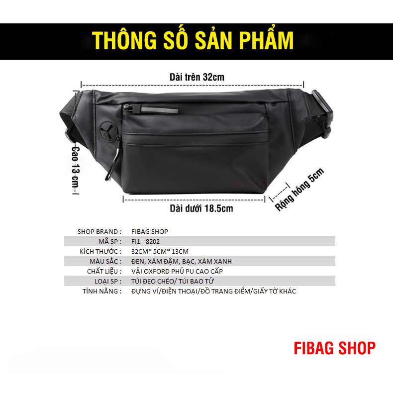 [HÀNG BAO ĐẸP!!] Túi Đeo Chéo NAM NỮ UNISEX FI3 (CHEST BAG) Cao Cấp - Chống Thấm Nước - Đa Năng | BigBuy360 - bigbuy360.vn