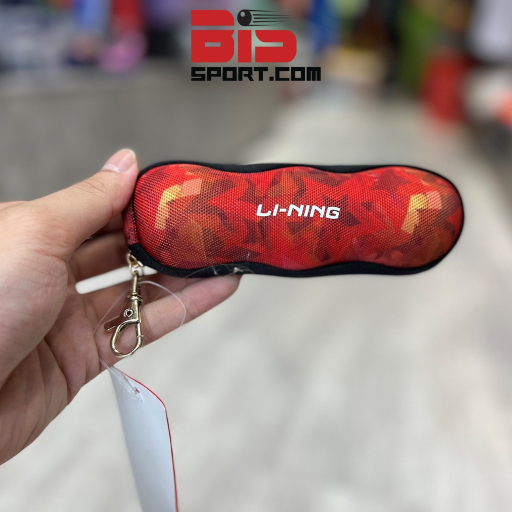 Bao Đựng 3 Quả Bóng Bàn Lining Chính Hãng - Màu Đỏ Ngôi Sao - Nhỏ Gọn , Tiện Lợi