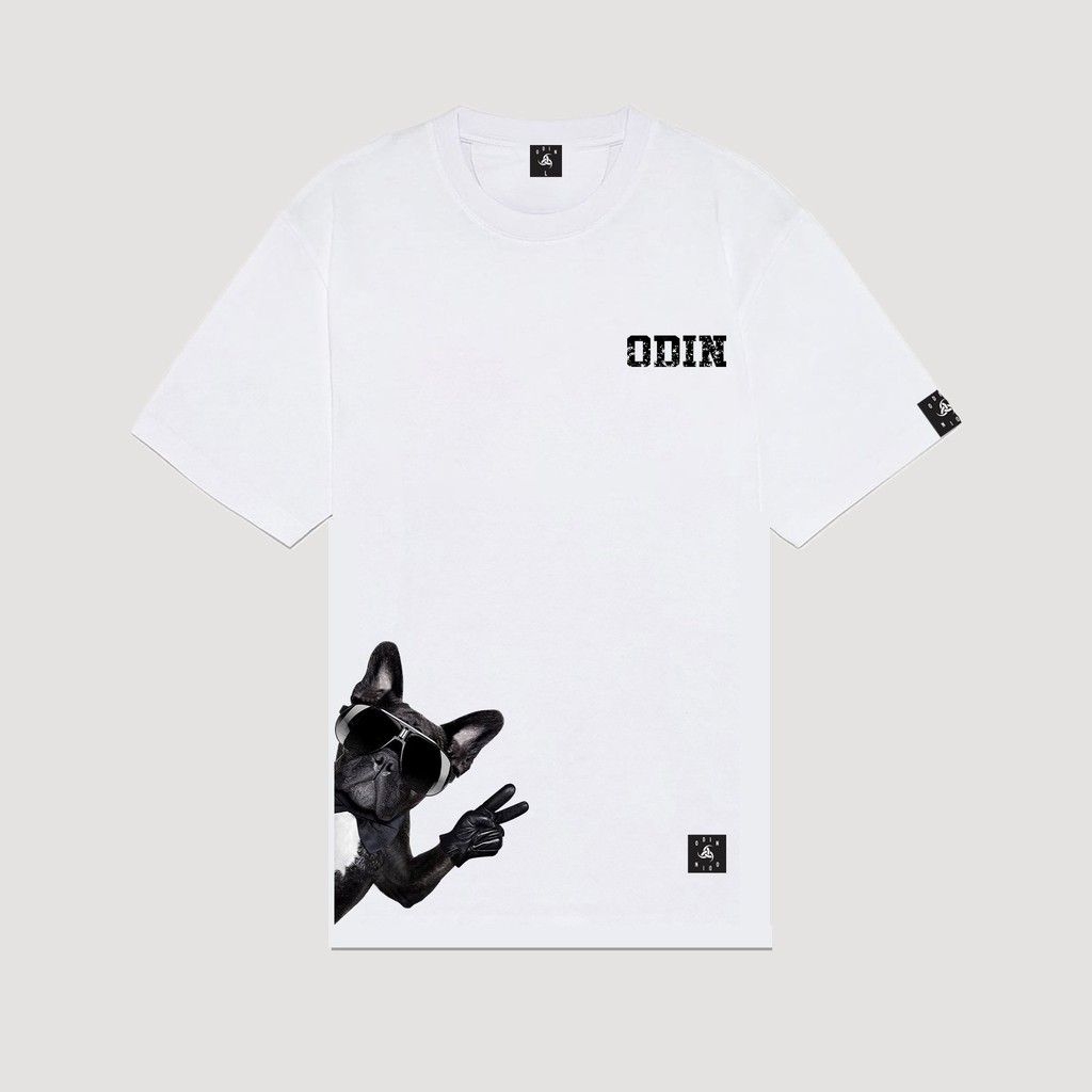 Áo thun oversize in hình chú cho The Bull đeo kính, áo phông nam nữ unisex, Odin clothing | BigBuy360 - bigbuy360.vn