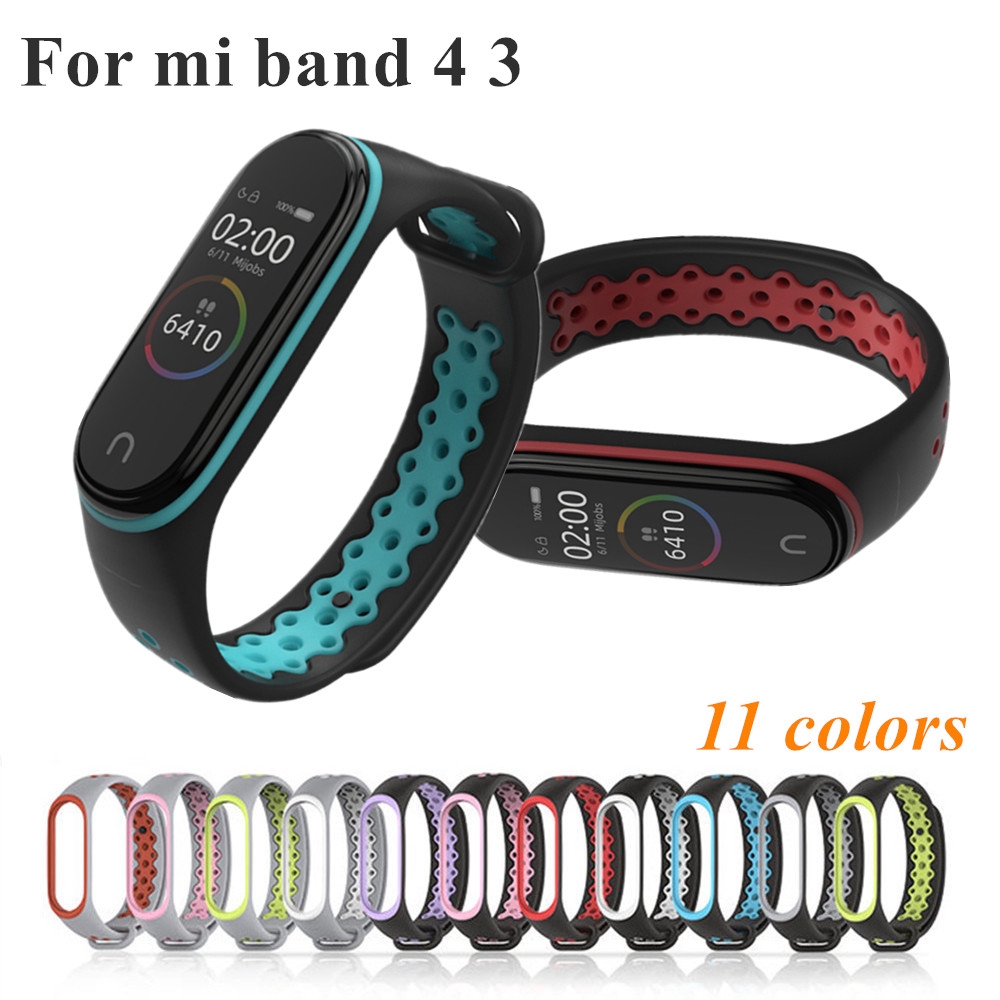 Dây Đeo Thay Thế Bằng Silicone Cho Đồng Hồ Thông Minh Xiaomi Mi Band 3 4 3 Mi Band 5