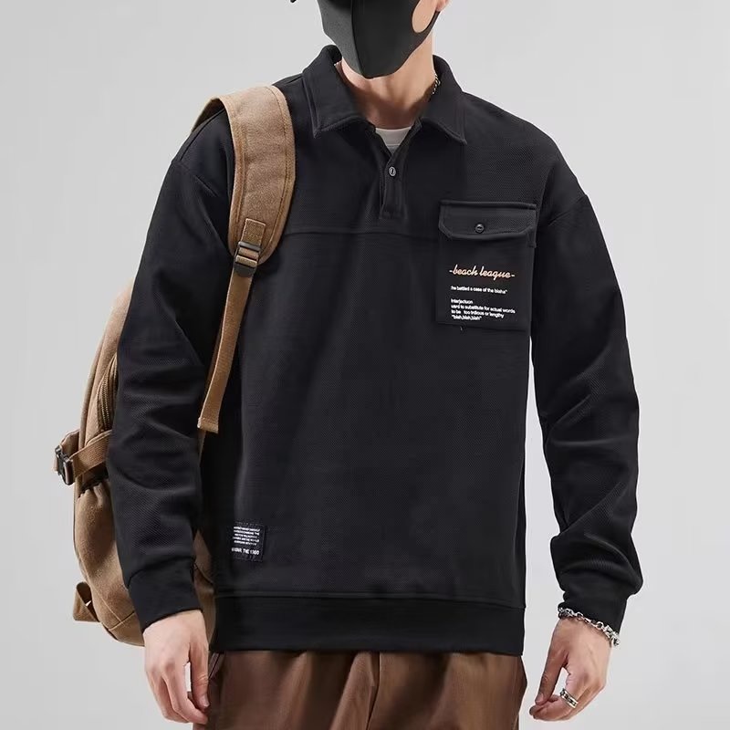 Áo polo Tay Dài Dáng Rộng Cho Nam 8XL