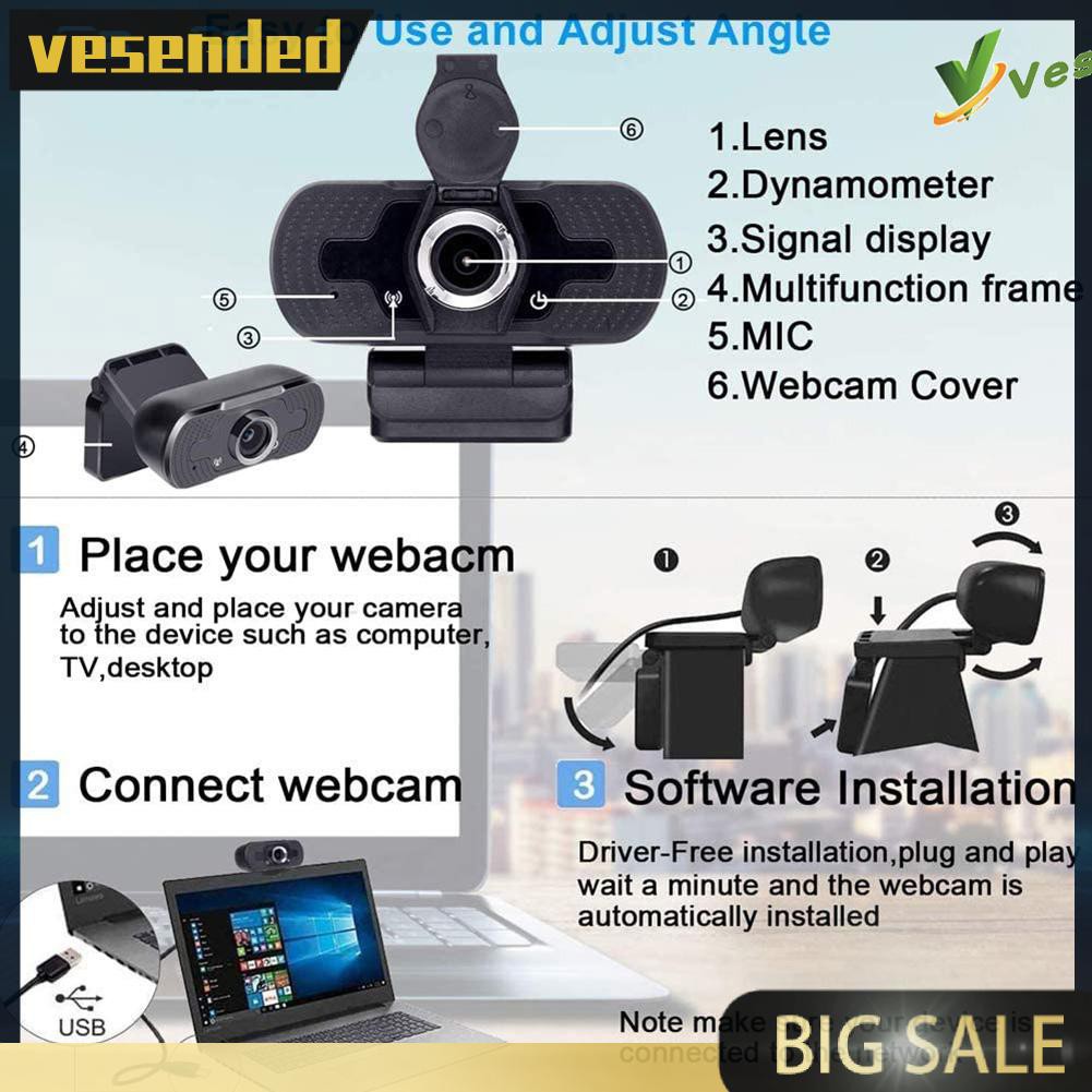 Webcam Full Hd 1080p Tích Hợp Micro Cho Máy Tính | BigBuy360 - bigbuy360.vn