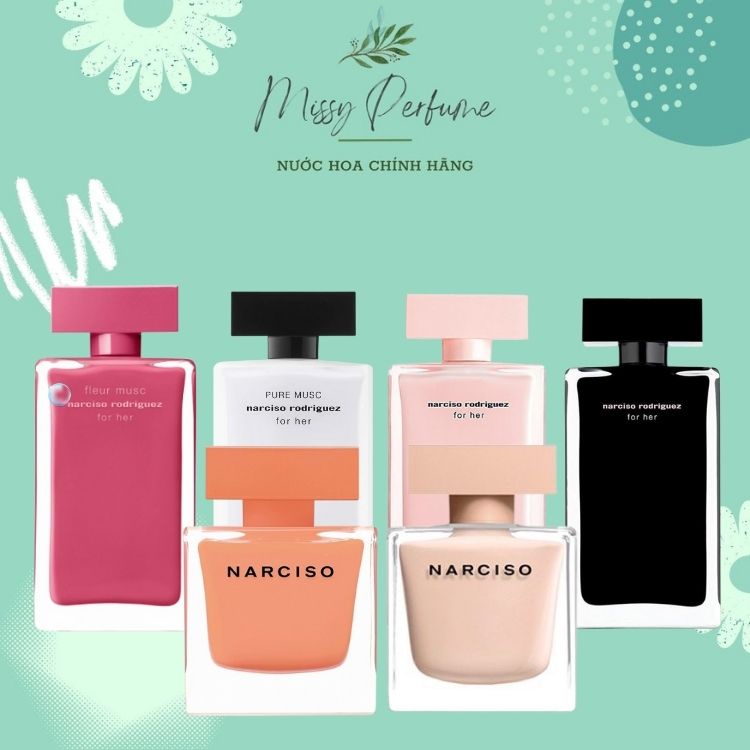 Nước hoa Narciso Rodriguez For Her Pure Musc, Narciso Poudree hồng nhạt, Nước Hoa Nữ