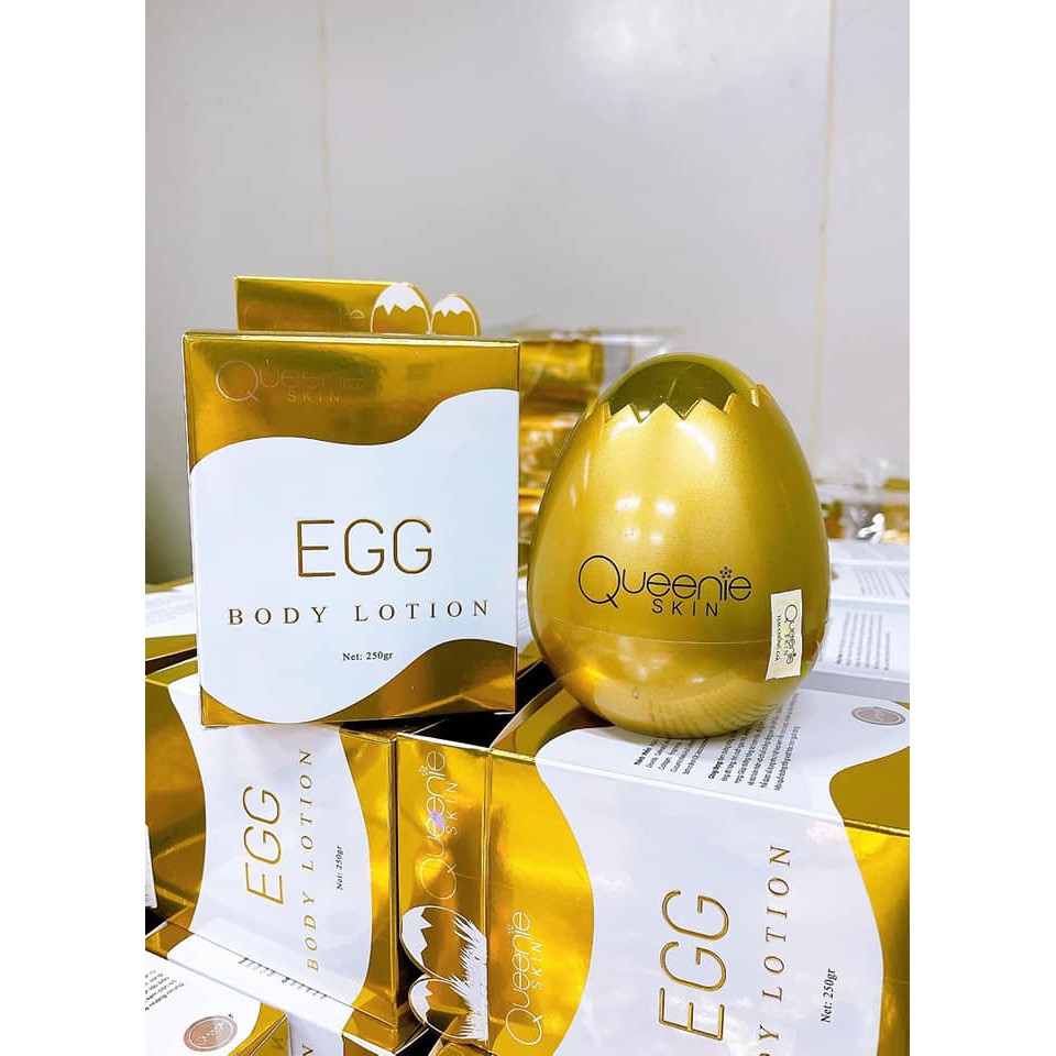 Body đêm trứng vàng queenie skin- EGG BODY LOTION 250GR ( chính hãng 100%)