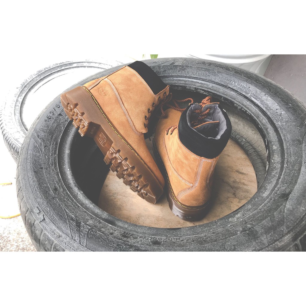 GIÀY DA LỘN CỔ CAO CHỐNG NƯỚC - DÁNG TIM.BER