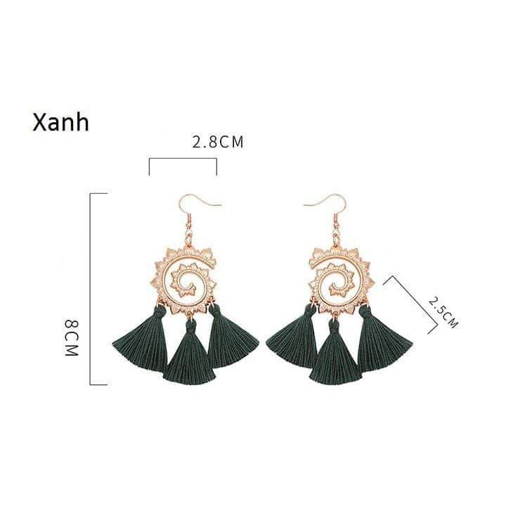 Khuyên tai tua rua xoắn ốc