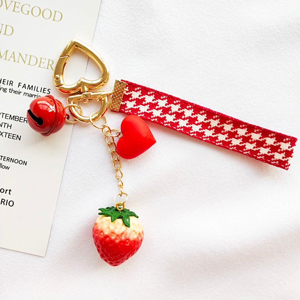 Giá Đỡ Chìa Khóa Hình Quả Dâu Tây / Chuông Trang Trí Nội Thất