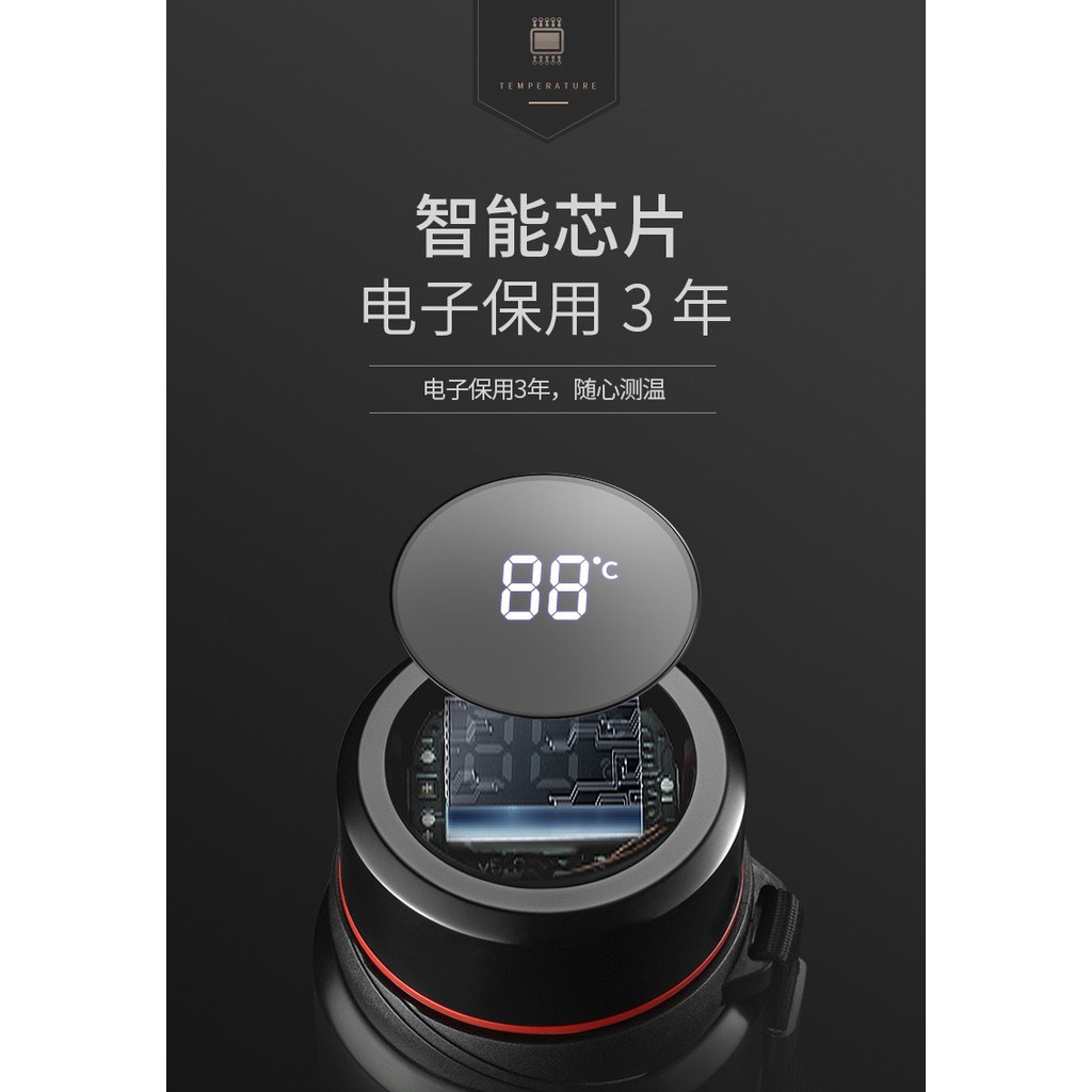 Bình giữ nhiệt inox 304 màn hình led hiển thị nhiệt độ cao cấp [ hàng công ty bảo hành 1 đổi 1 ]