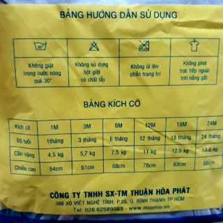 Set 5 tã vải dán Miomio số 1m/3m/6m