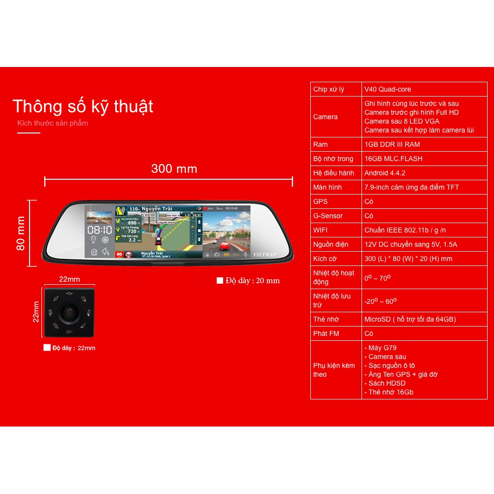 [MIỄN PHÍ LẮP ĐẶT] CAMERA HÀNH TRÌNH VIETMAP G79 + THẺ NHỚ 64GB | BigBuy360 - bigbuy360.vn
