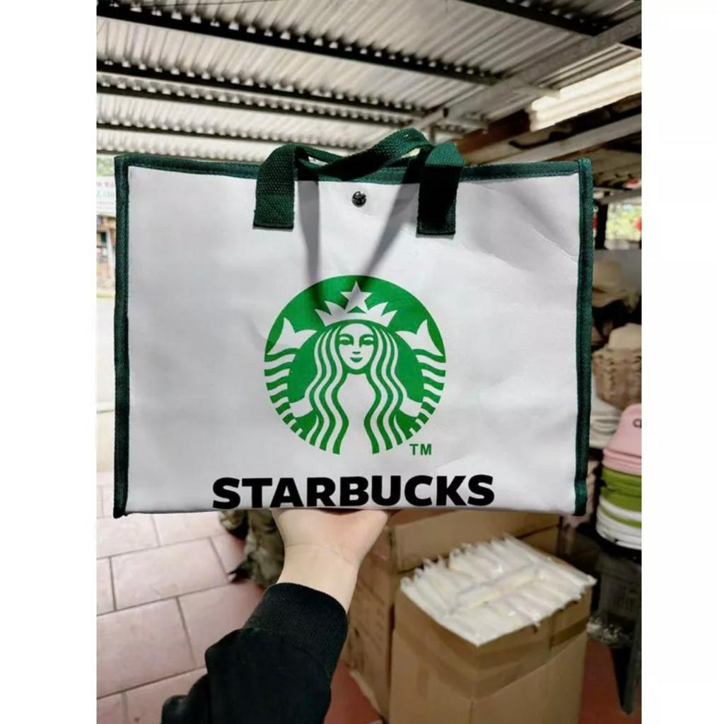 Túi xách s.tar.b.u.c.k trắng siêu xinh size to