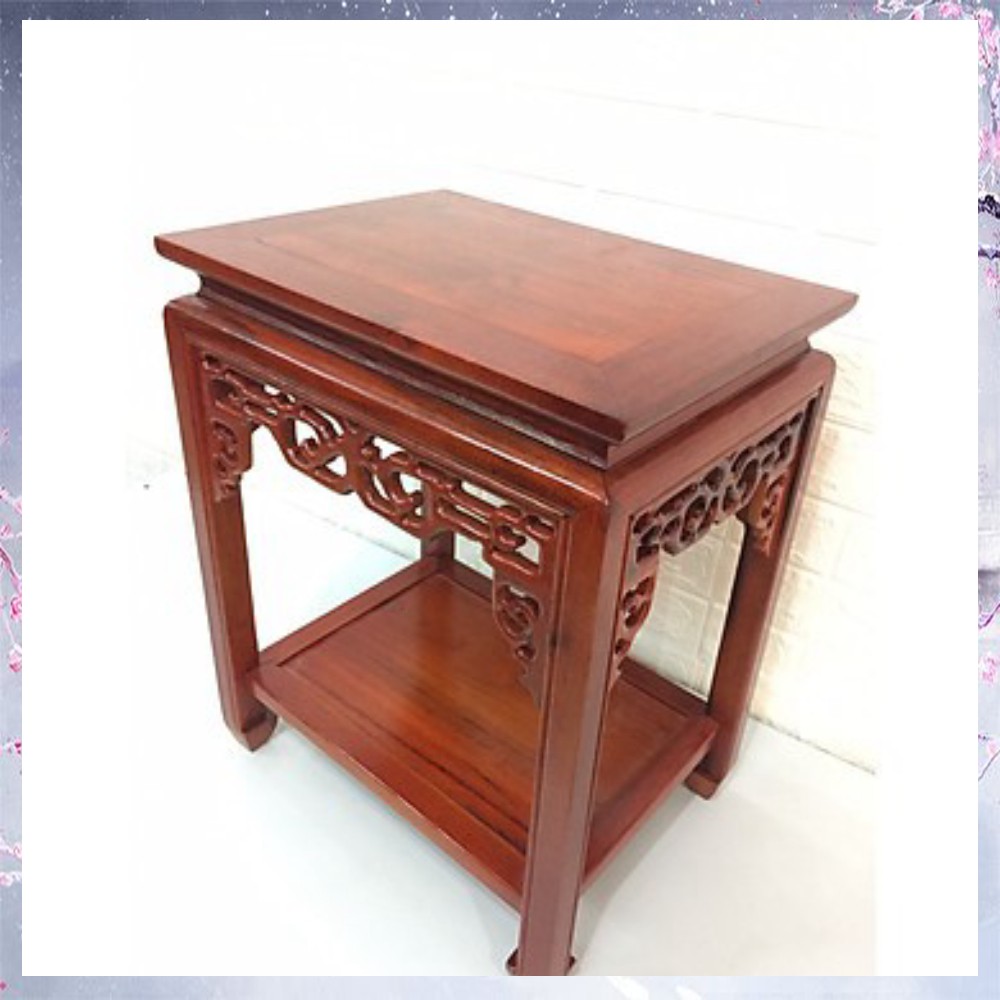 Đôn chữ nhật phòng khách kê phong thủy gỗ Gụ nhiều cỡ