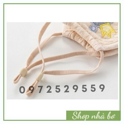 Khẩu trang vải cao cấp cho bé từ 0 - 5 tuổi 100% COTTON HỮU CƠ TỰ NHIÊN, có thể điều chỉnh quai đeo [FREESHIP]