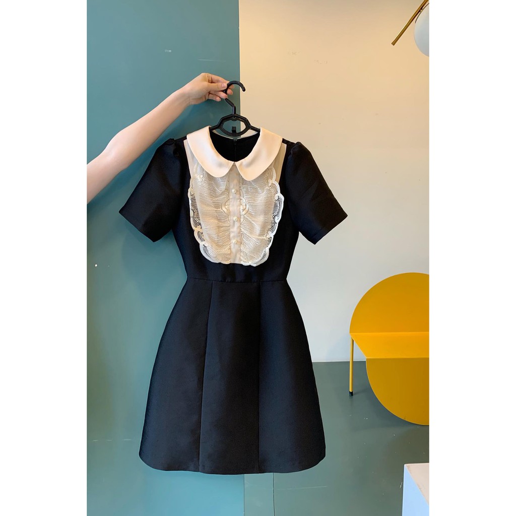 LAVIEM - Đầm đen phối bèo Daria | BigBuy360 - bigbuy360.vn