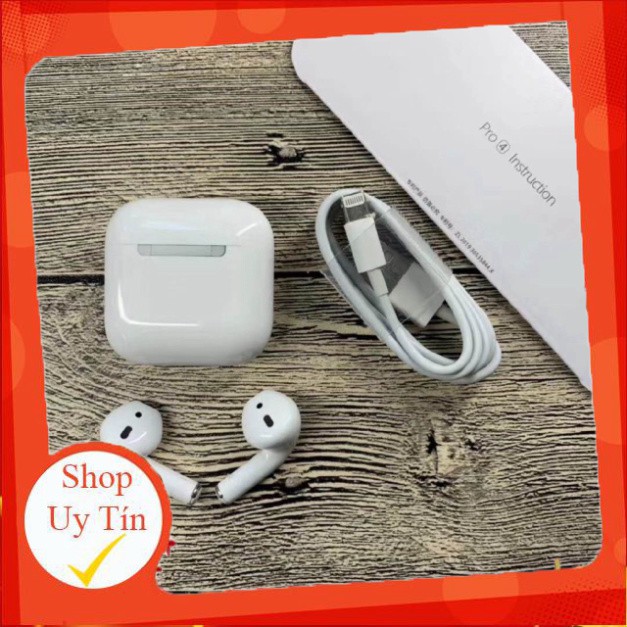 [Khuyến Mại] Tai Nghe Airpods Pro 4 Bluetooth 5.0 Phiên Bản Mini Cao Cấp, Đổi Tên, Định Vị, Có Pop up