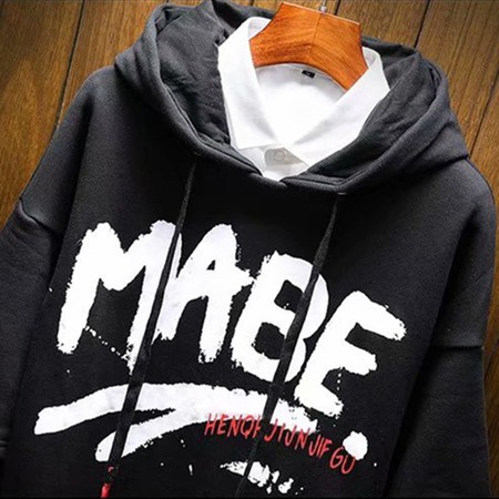 Unique European-American style 2-layer fake long-sleeved hoodie jacket | BigBuy360 - bigbuy360.vn