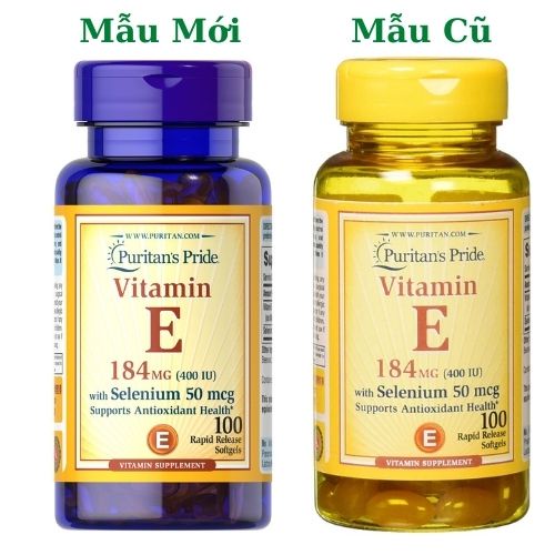 Viên Uống Đẹp Da Vitamin E 184mg With Selenium 50mg Puritan's Pride của Mỹ