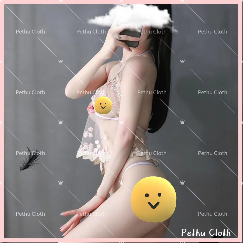 （Q1,HCM）❤️Sexy Đồ Ngủ❤️Hàng sẵn gửi ngay❤️Freeship❤️ hai dây váy ngủ ren đồ lót nữ +quần lót 40-65kg-006