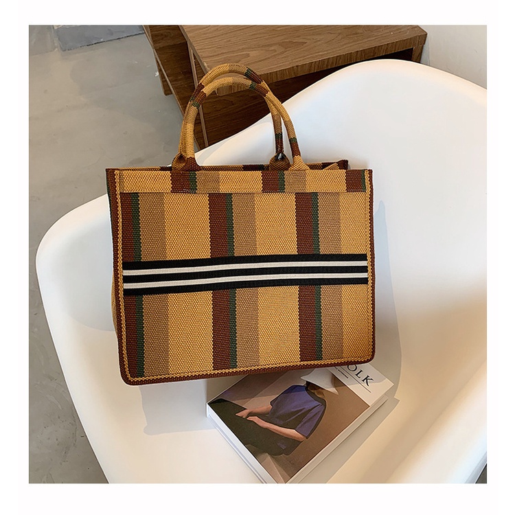 Túi Xách JASMIN NOIR Tote Dạng Hộp Bằng Vải Canvas Đơn Giản Thời Trang Cho Nữ