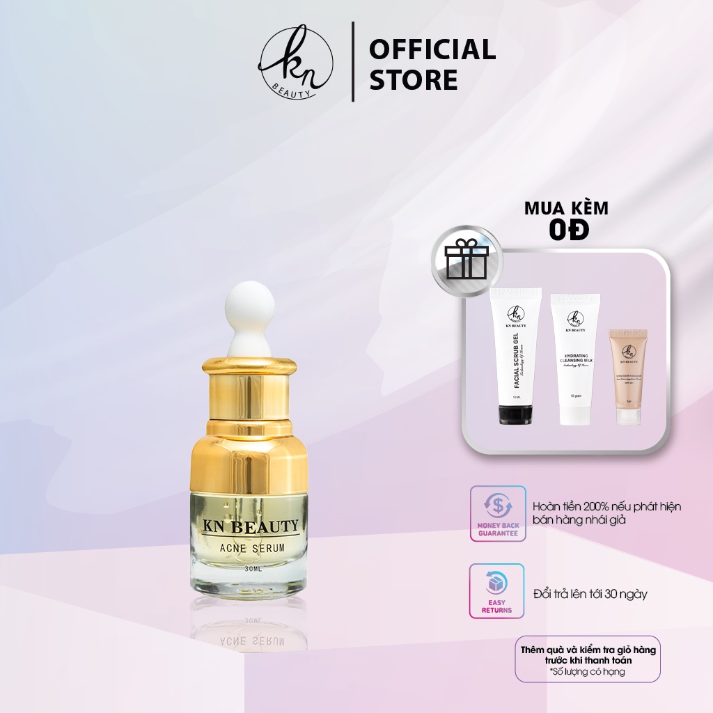 Serum Ngừa mụn, Giảm thâm, Dưỡng trắng KN Beauty 20ml tặng quà mini