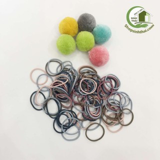 10 dây cột tóc thun mỏng cho trẻ em nhiều màu - giao màu ngẫu nhiên