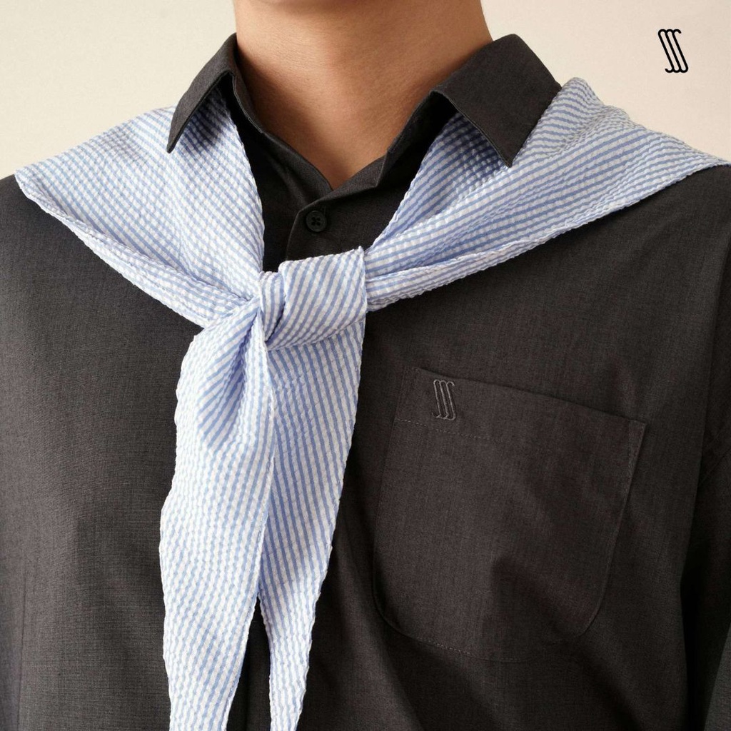 Áo sơ mi nam cổ đức SSSTUTTER form refined fit sơ vin linh hoạt có kèm khăn choàng phong cách hàn quốc VENICE SHIRT