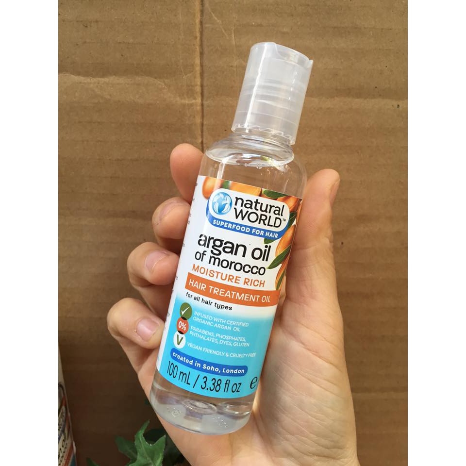 dưỡng tóc argan oil natural world