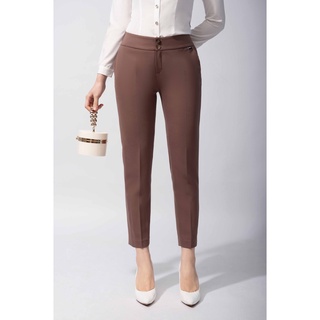 Quần tây màu cafe cháy, dáng ôm cạp thấp bản 7cm TOSON 22011N31