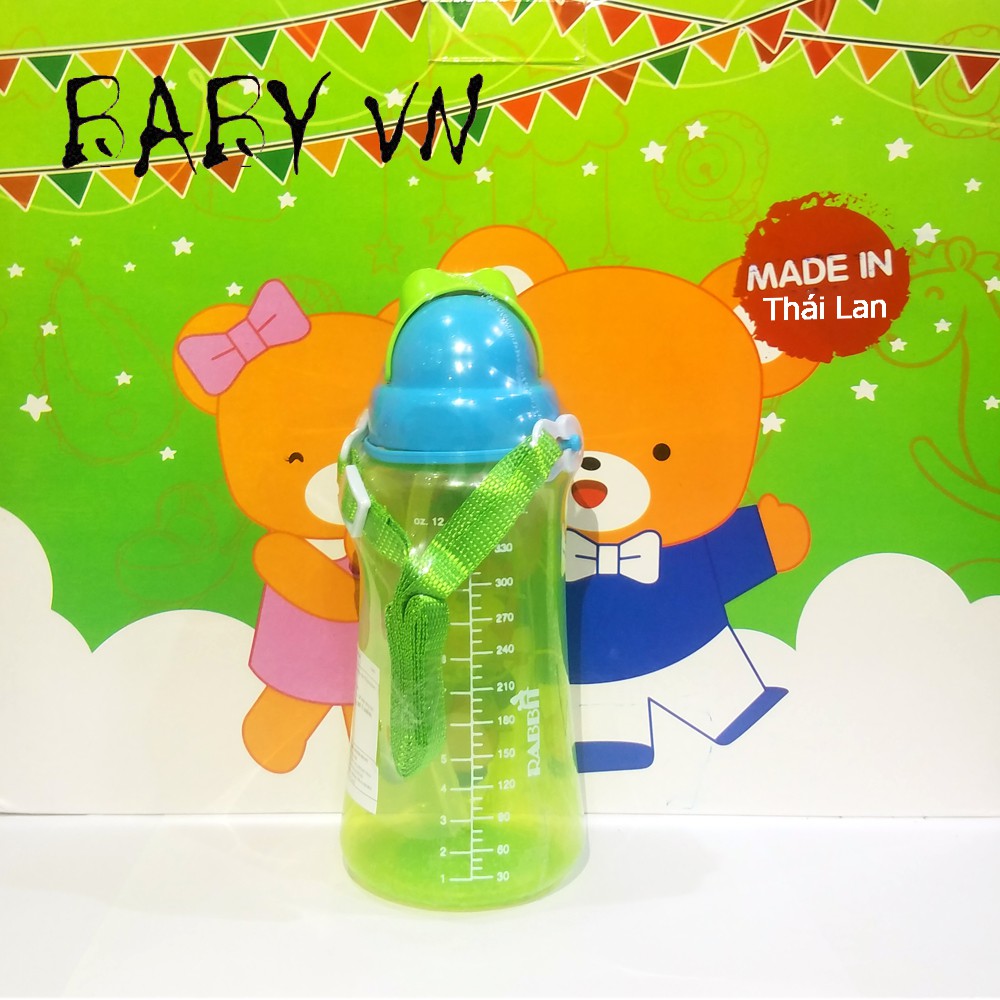 Bình nước cho bé , Bình nước có dây đeo cho bé 360ML , HC116