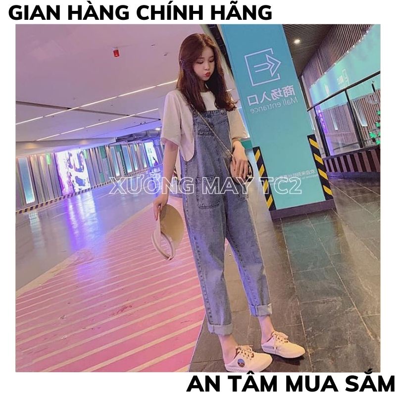 Yếm jean dài nữ cao cấp – yếm bò ulzzang phong cách hàn quốc ,XƯỞNG MAY TC 2