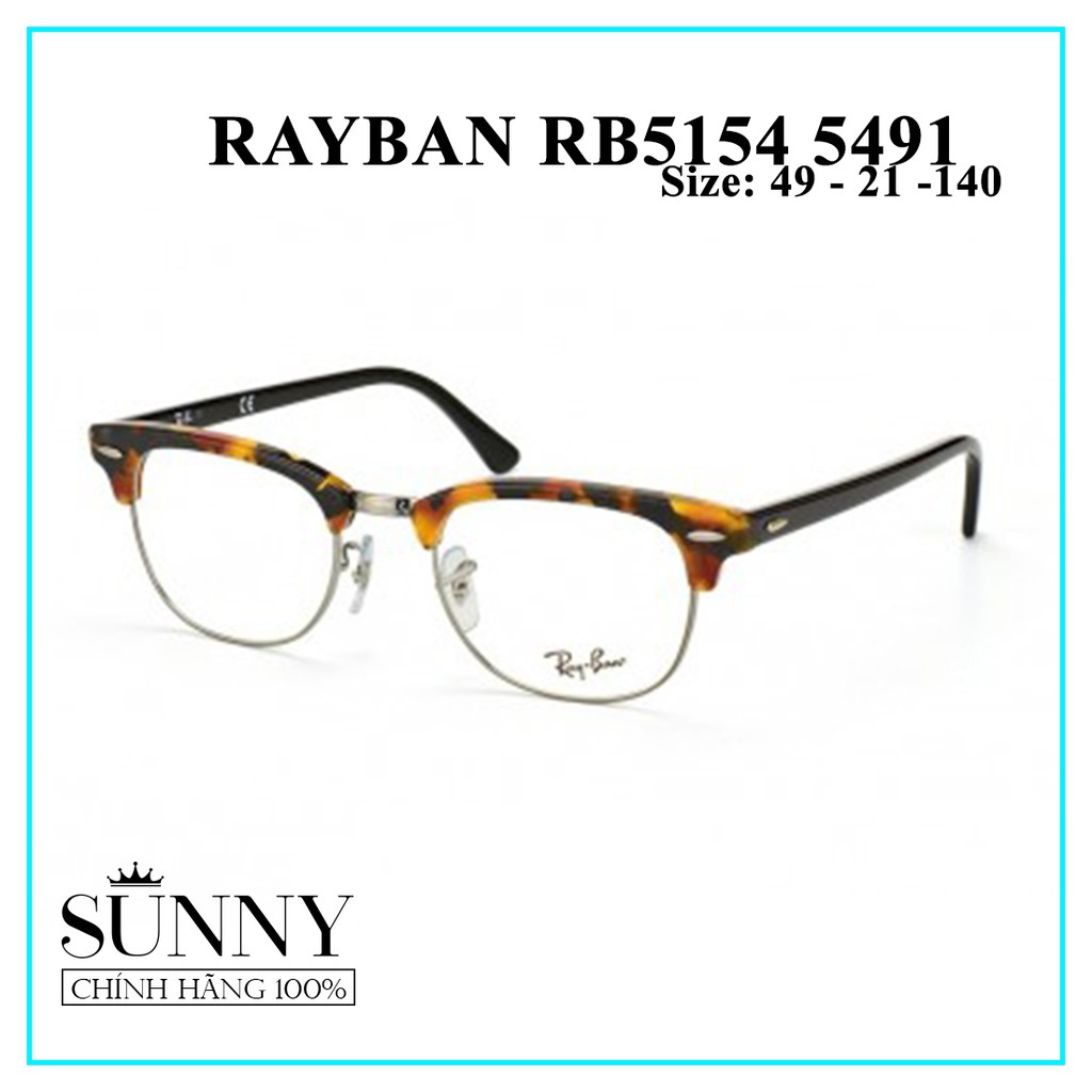Gọng kính nam nữ Rayban RB5154-5491 - sp chính hãng có tem thẻ bảo hành toàn quốc