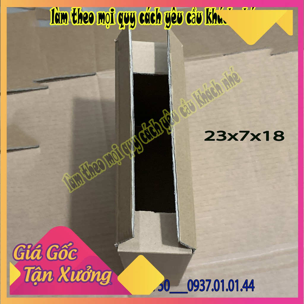 HỘP GIẤY CARTON  (23x7x18 cm )  Thùng Bìa Cứng Xưởng Sản Xuất  ĐẠI VIỆT