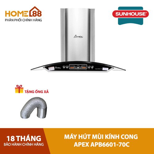 [ELHAB4 giảm tối đa 500K] Máy hút mùi kính cong APEX APB6601-70C chính hãng giá tốt