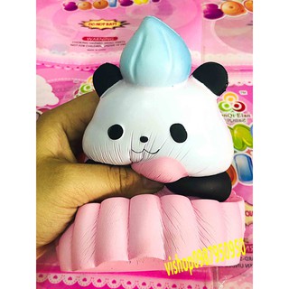 SQUISHY BÁNH GẤU TRÚC ÔM DÂU HÀNG TO CỰC ĐẸP