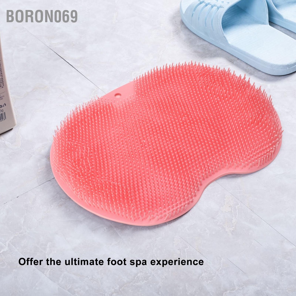 Boron069 Đệm mát xa chân trong phòng tắm TPE chà có thể treo tường Thảm với cốc hút