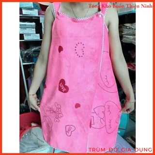 Khăn tắm choàng 2 trong 1 cotton mềm mịn