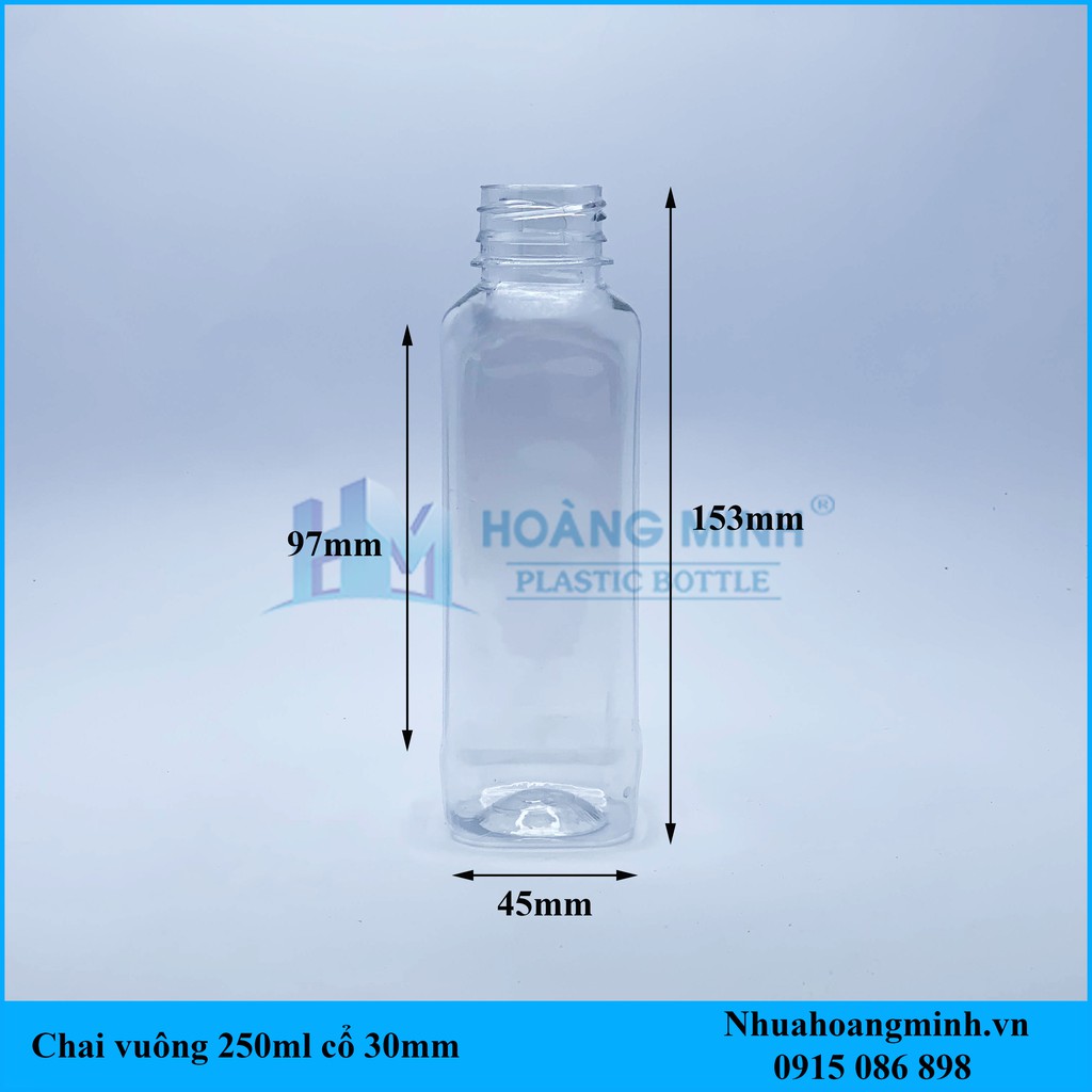 Combo 50 chai nhựa 350ml, 250ml (bóng đèn, vuông,tam giác,..)đựng trà sữa, nước ép, sữa chua