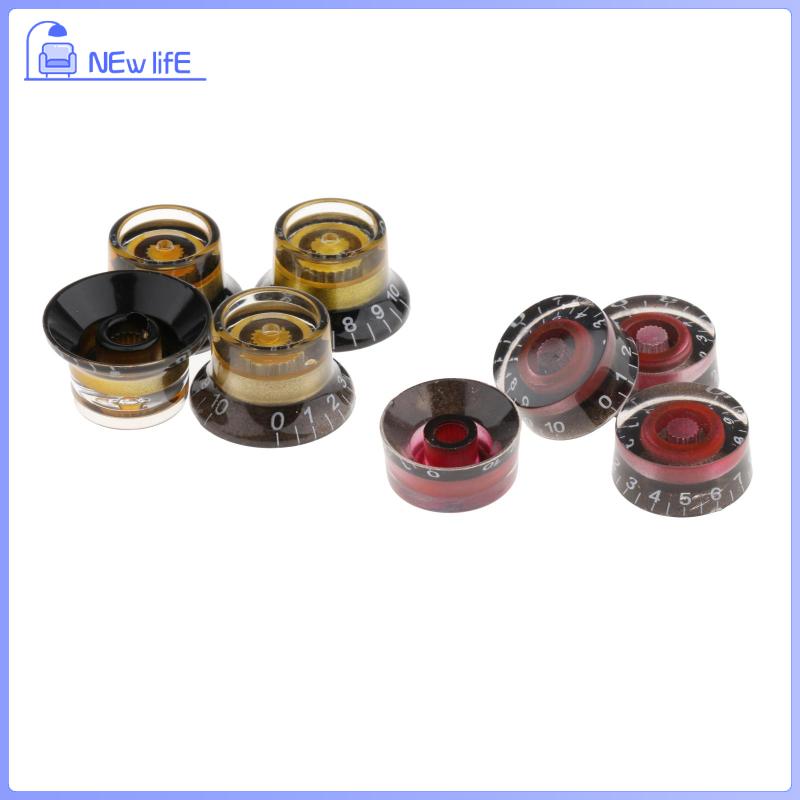 4 Piece Resin Guitar Tone & Volume Control Knobs Replace Your Guitar Old or Broken Parts