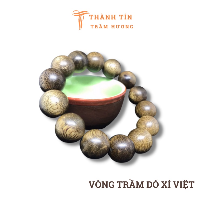 Vòng tay Trầm hương dó xí 16li Thành Tín - Bảo hành mùi hương trọn đời