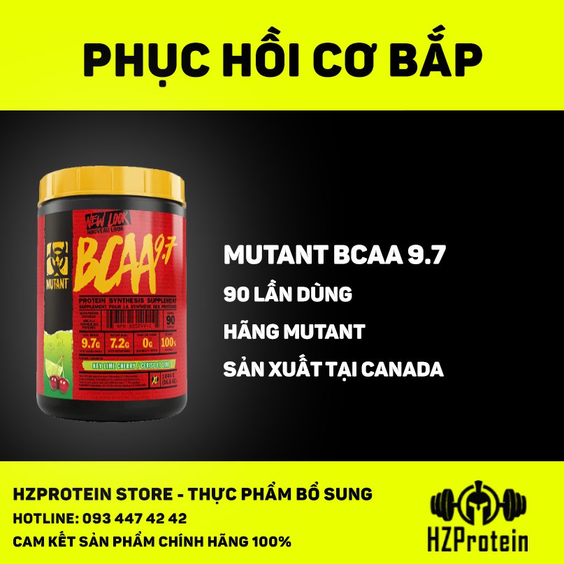 MUTANT BCAA 9.7 - HỖ TRỢ PHỤC HỒI, PHÁT TRIỂN CƠ BẮP (90 LẦN DÙNG)