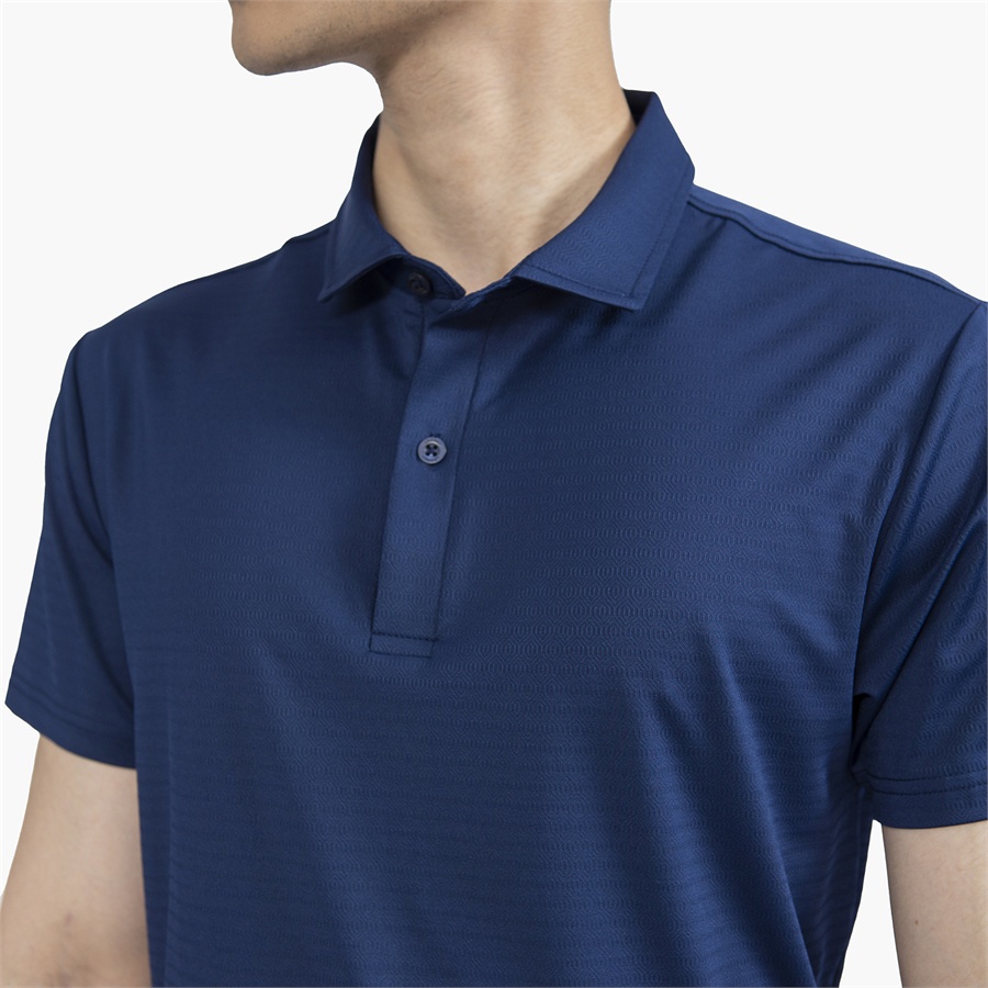 Áo thun polo nam Aristino APS091S2 phông ngắn tay cổ bẻ dáng slim fit ôm nhẹ dệt phối họa tiết vải polyester thể thao