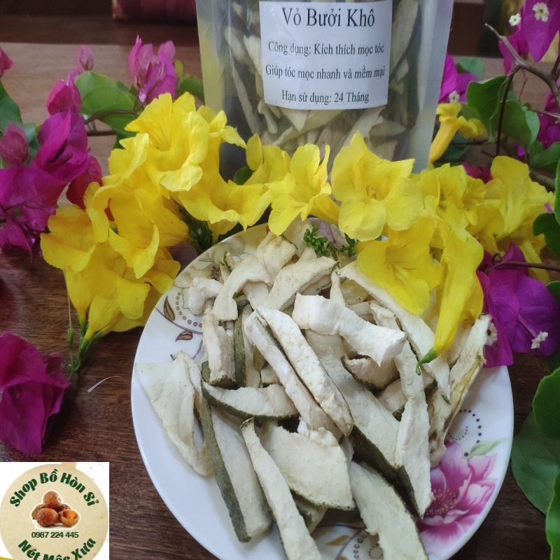 Vỏ Bưởi Khô Gội Đầu (100g)